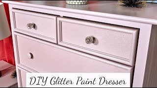 DIY Rust-Oleum Glitter Paint Dresser Makeover
