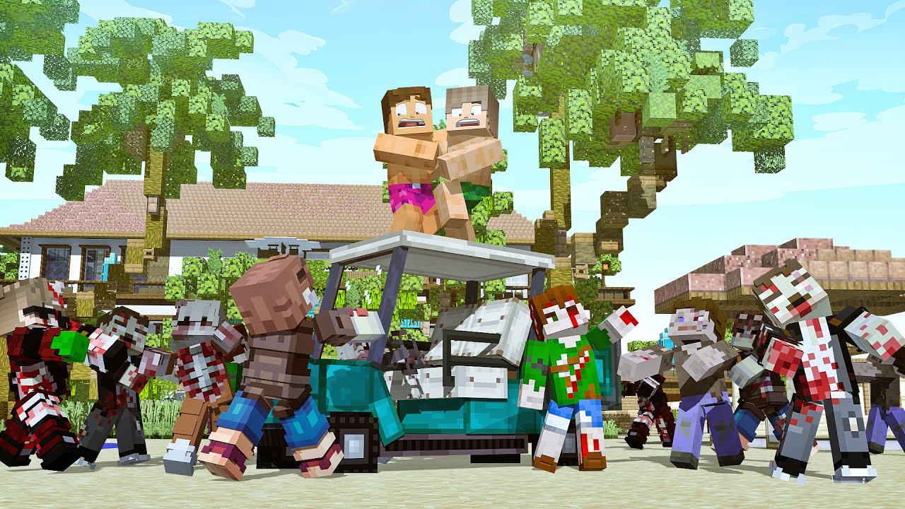 SOBREVIVA A UM APOCALIPSE ZUMBI EM UM RESORT no MINECRAFT! O FILME