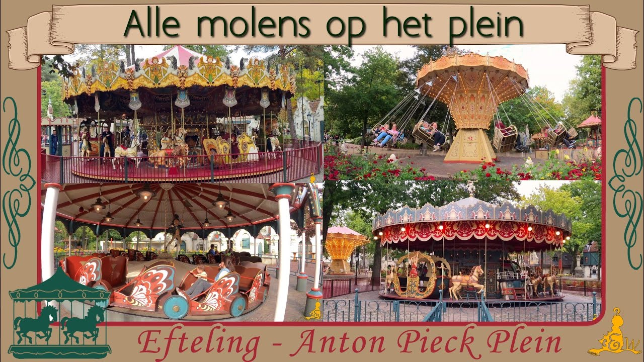 [#Efteling 4K] Anton Pieckplein - Alle molens op het plein