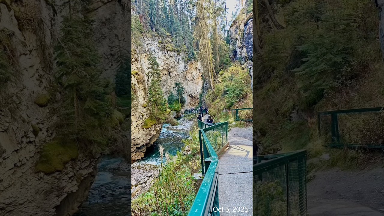 A breathtaking canyon of waterfalls and turquoise pools, where wooden walkways hug the cliffs.