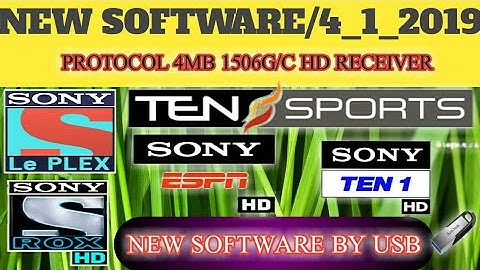 Good News|| PROTOCOL 4MB 1506G/C HD RECEIVER|| NEW SOFTWARE BY USB|| Sony Network full ok| 4_1_2019