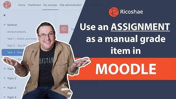 How to use an assignment as a MANUAL GRADE ITEM in Moodle 4.0 Gradebook