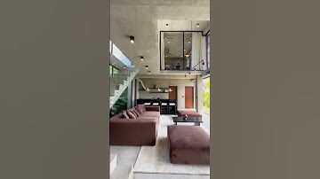 Explore modern industrial design and tropical surroundings in this house🤩 #shorts #HouseDesign