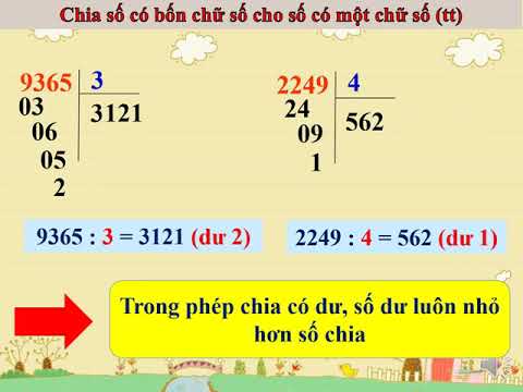 Bài: Chia số có bốn chữ số cho số có một chữ số (tiếp theo)