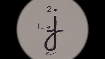 lower case j - Learn CURSIVE IN A MINUTE  (writing, penmanship) Quick Cursive