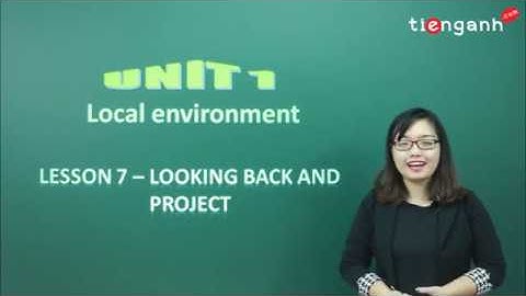 Tiếng anh lớp 9 - Unit 1.7: Local environment - Looking back & Project