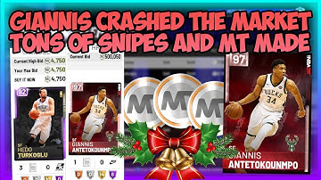 NBA2K19 25 DAYS OF SNIPING EPI 7 - PD GIANNIS BROKE THE MARKET - MADE TONS OF MT FROM AMYS!!!