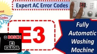 Bosch fully automatic 🤔#E3 error code #fully automatic washing machine #Repering