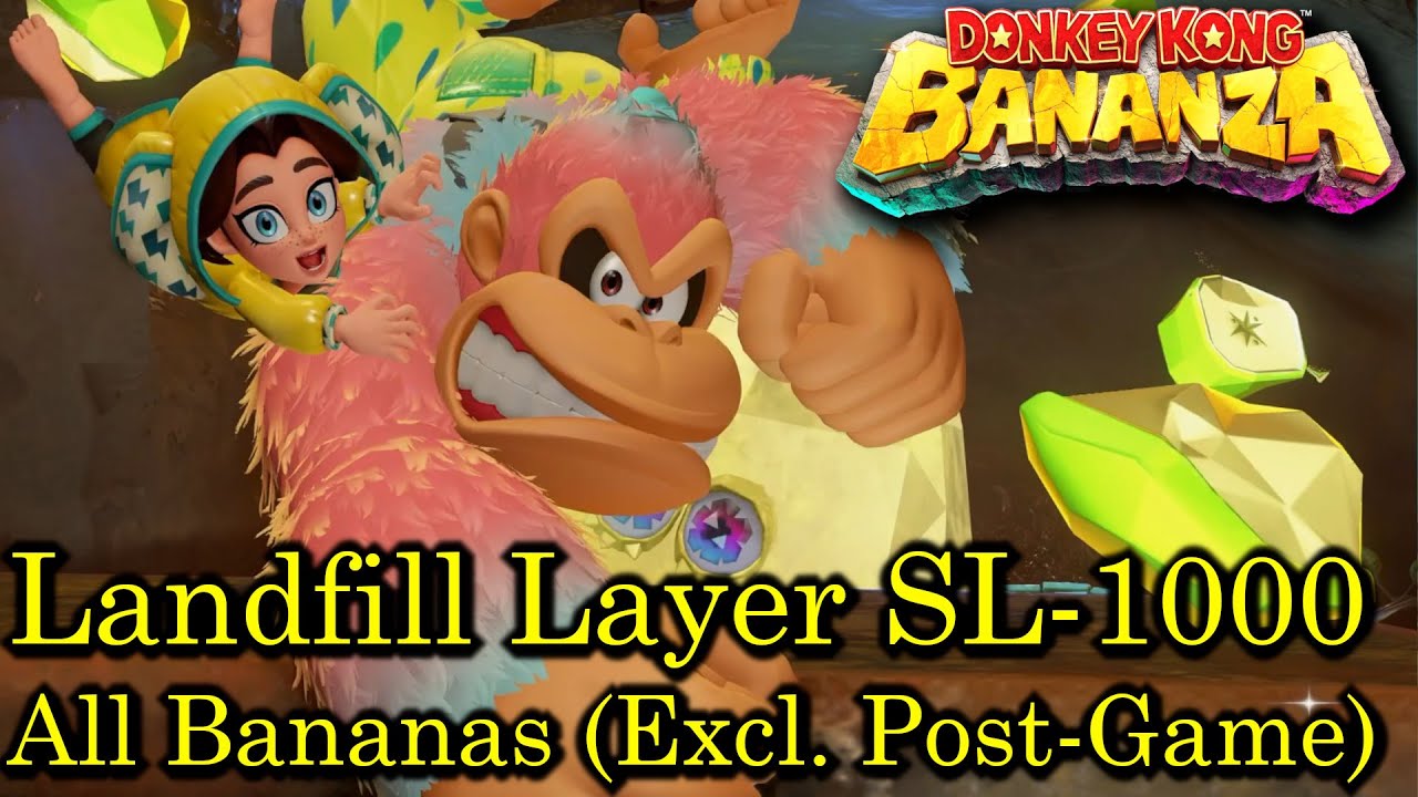 Donkey Kong Bananza - Landfill Layer SL1000 All Banana Locations [Excluding Post-Game | Guide]