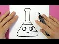 HOW TO DRAW AN ERLENMEYER FLASK CUTE AND EASY