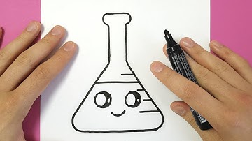 HOW TO DRAW AN ERLENMEYER FLASK CUTE AND EASY