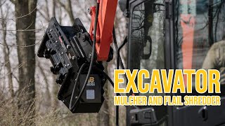 Unleashing Power: Excavator Mulcher & Flail Shredder by Werk-Brau for Maximum Impact!