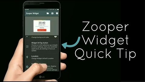 Zooper Widget-Quick Tip(How to disable widget onTap Action?)