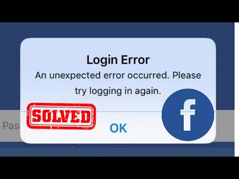 Facebook Login Error iPhone
