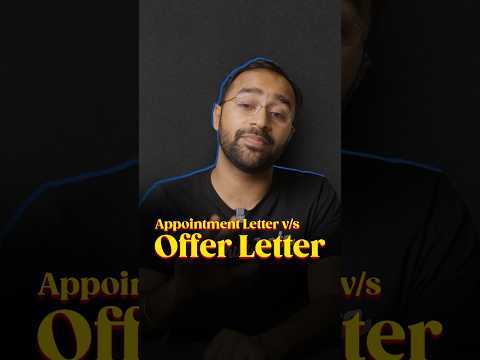 Offer Letter v/s Appointment Letter #LLAShorts 636