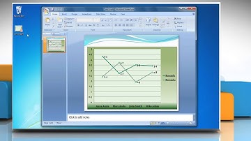 How to add titles to a line graph in Microsoft® PowerPoint 2007 presentation