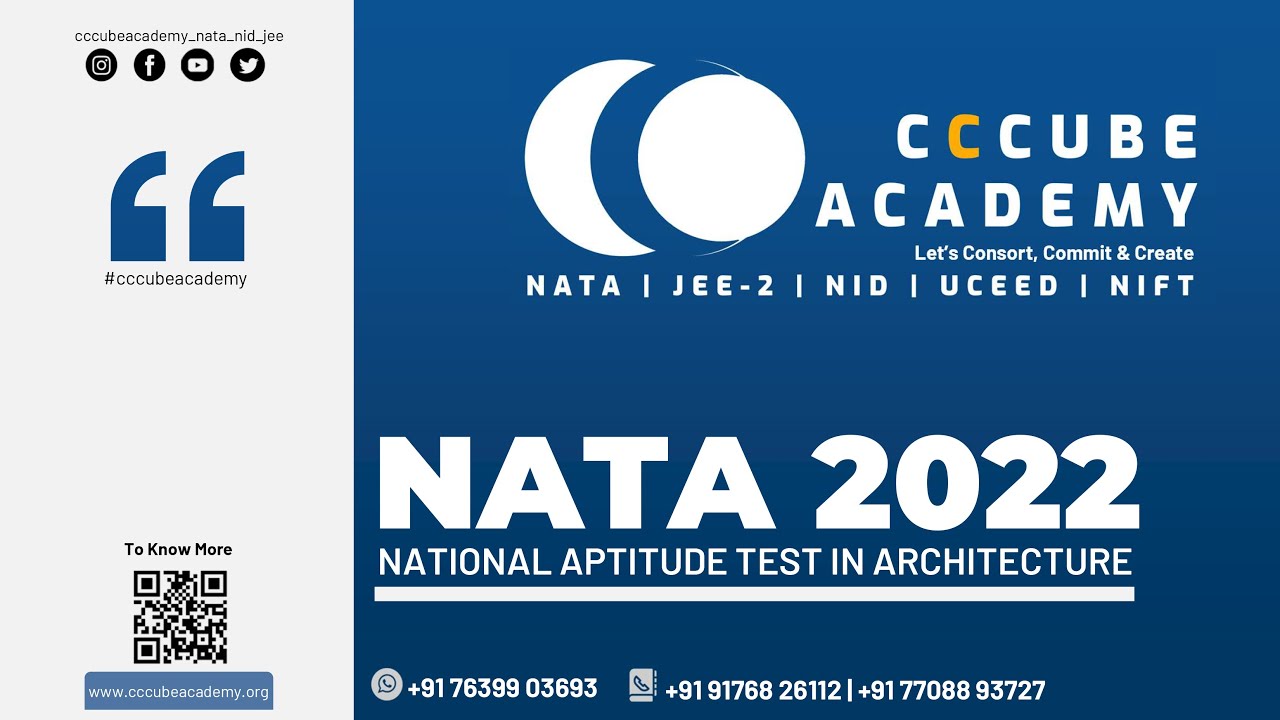 NATA 2022 | NATA EXAM UPDATE | NATA 2022 Exam Dates Notification | CCCUBE NATA COACHING