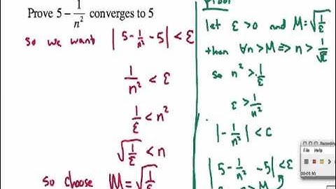 M-Epsilon Definition of Convergence