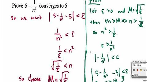 M-Epsilon Definition of Convergence