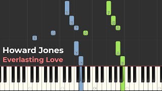 Howard Jones - Everlasting Love (Piano Tutorial) [Synthesia]