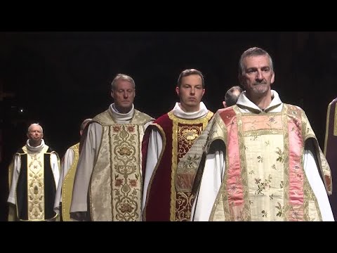 Priest robes grace catwalk at Belgian cathedral