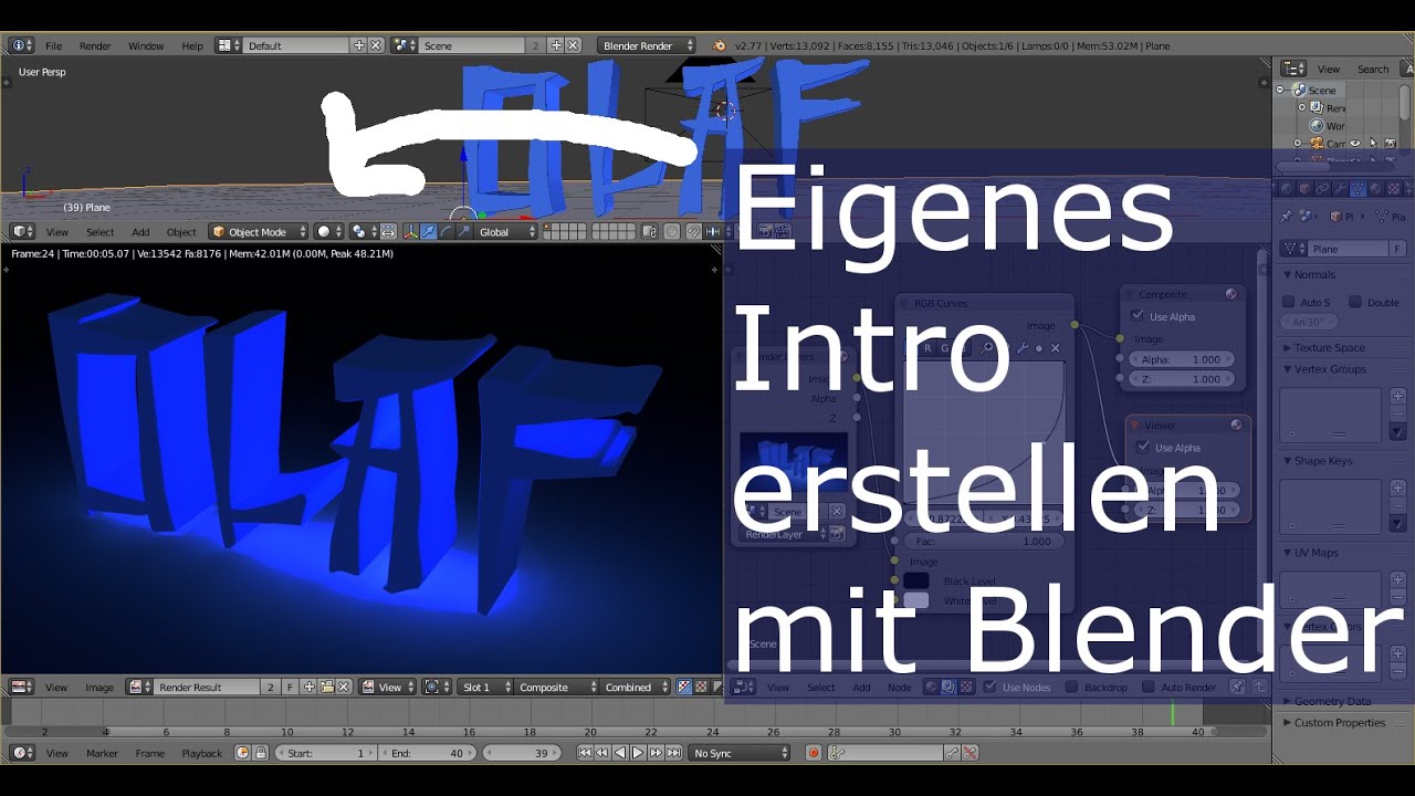 Einfaches Intro in Blender (3D) - YouTube