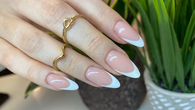 Classic French Almond Shape Acrylic Nails | Fill In - Youtube