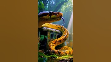 Nature Exploration | Giant Python and Abandoned Bus #shorts #trending #wow