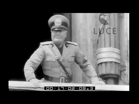 Benito Mussolini Gives Speech In Rome, 1939 Army Parade x Third Annual Of The Empire