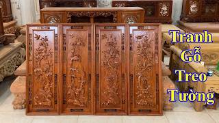Tranh gỗ treo tường đục kênh bong