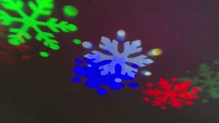 Proyector Led Laser Con Figuras Navideñas Copos De Nieve Rgb