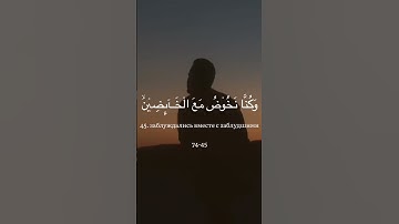 { مَا سَلَكَكُمْ فِي سَقَرَ } سورة المدثر آيات 46 - 42