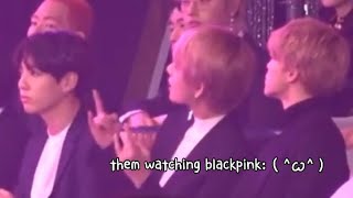 bts simping for blackpink