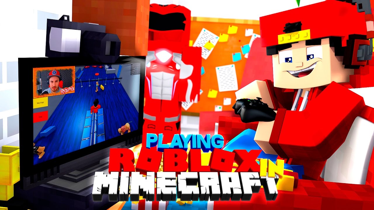 Minecraft Adventure Playing Roblox In Minecraft Youtube - ropo playing roblox