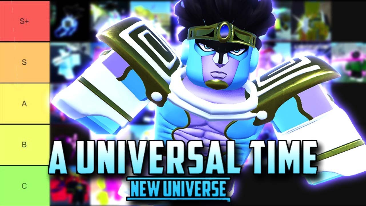 A Universal Time - ALL STANDS and ITEMS TIER LIST + ITEM SPAWN MUSIC, Roblox