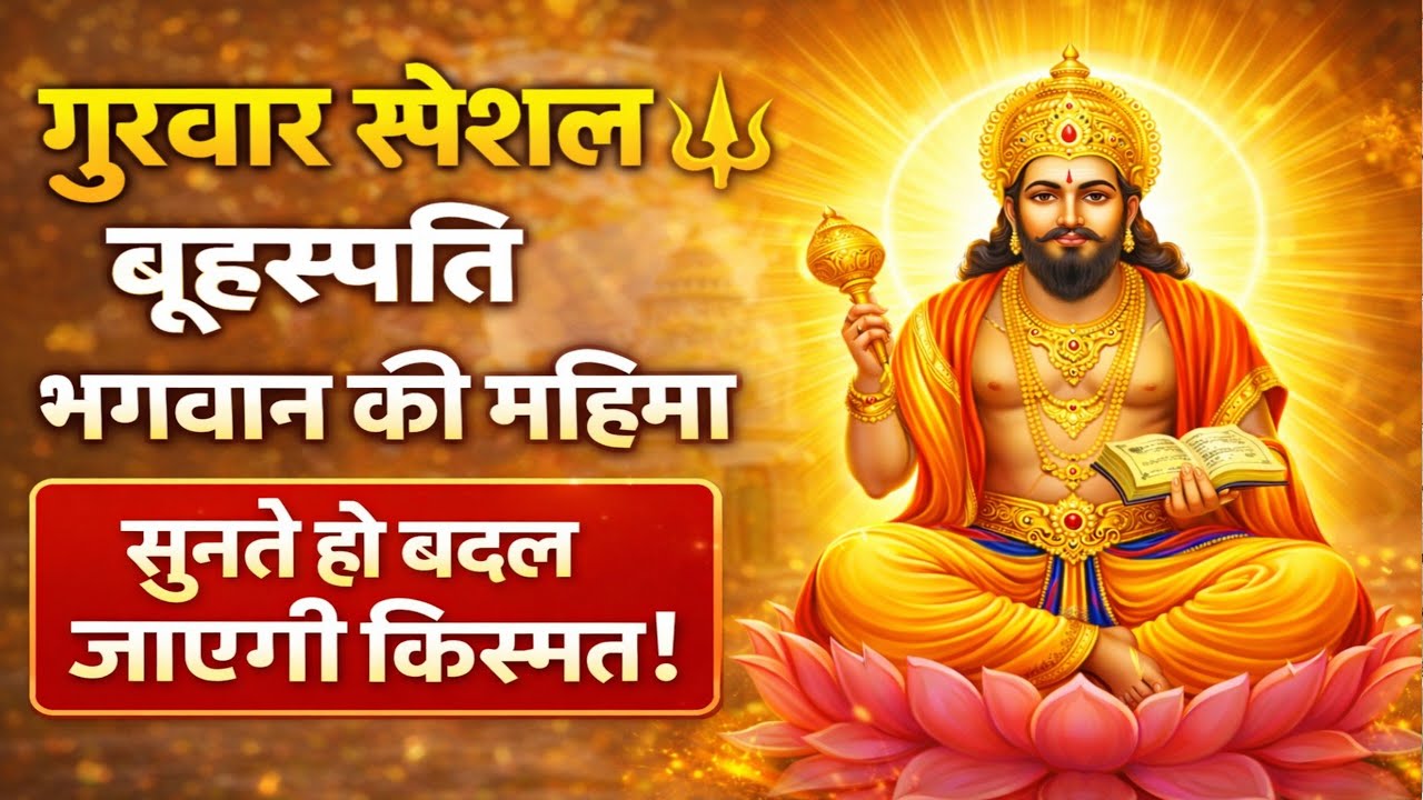 गुरुवार स्पेशल 🔱 बृहस्पति भगवान की महिमा | सुनते ही बदल जाएगी किस्मत | Brihaspati Bhagwan Ke Bhajan