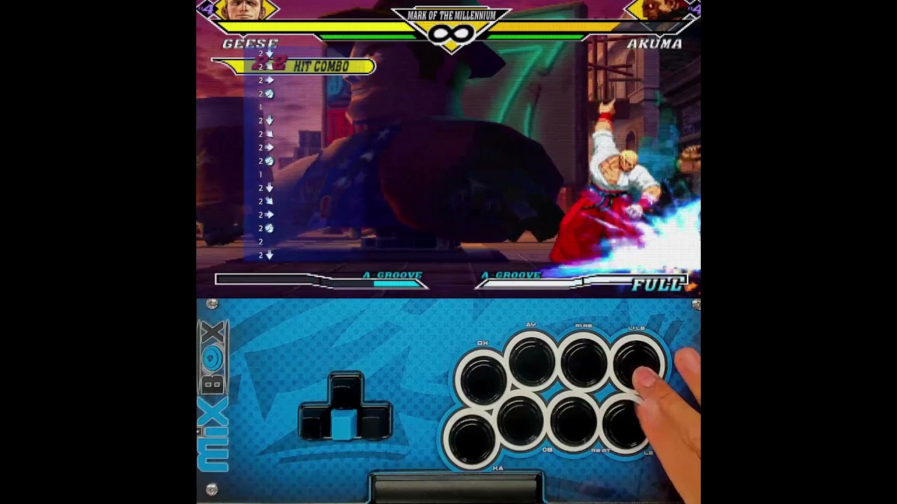 A-Groove Geese Custom Combo Madness of CvS2 CHAOS. Mixbox / Keyboard /Leverless controller