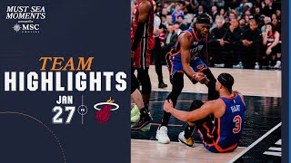 Knicks Take Care of Miami Heat, Extend Winning Streak to 6 | January 27th, 2024