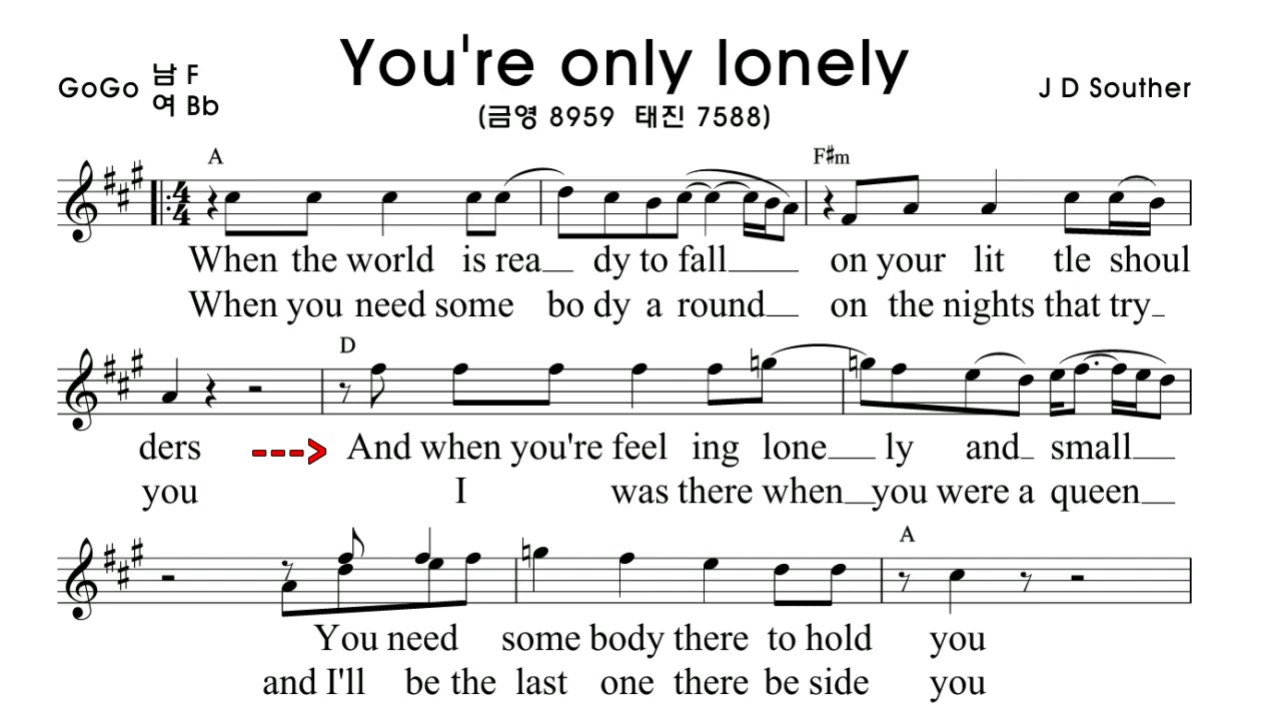 #팝송배우기. You're Only Lonely - J.D. Souther - YouTube