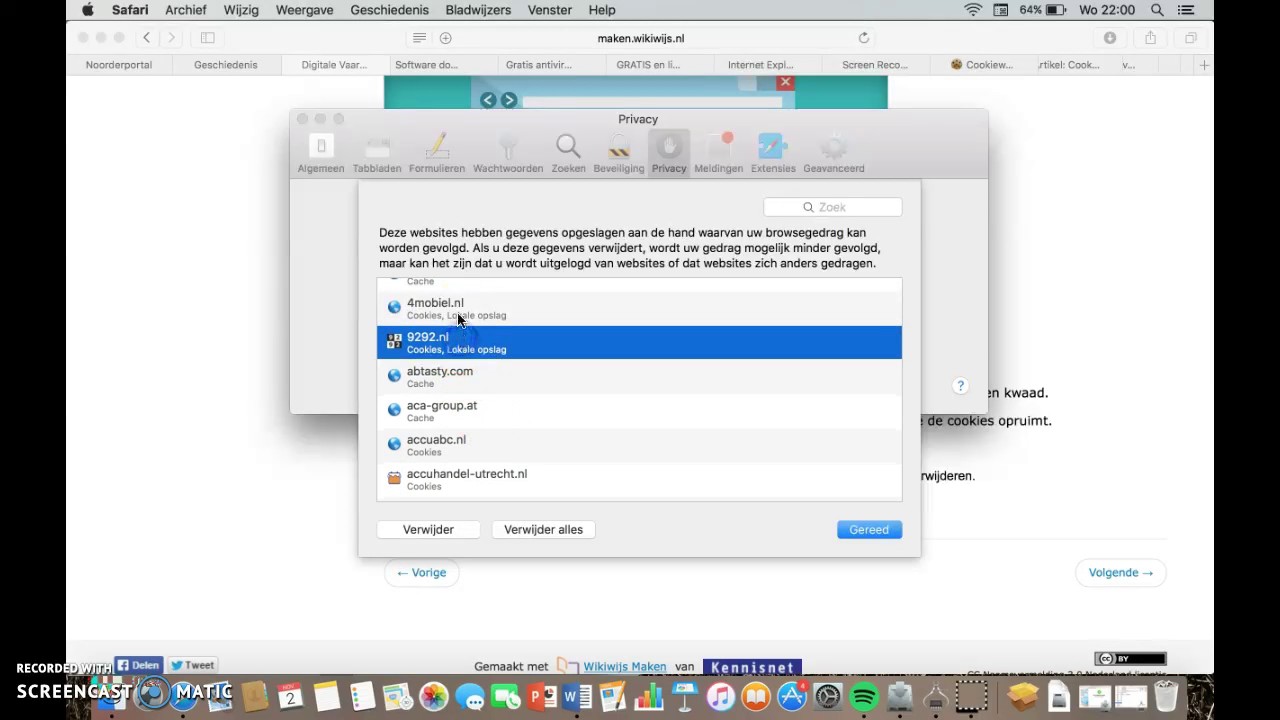 cookies verwijderen op een mac YouTube