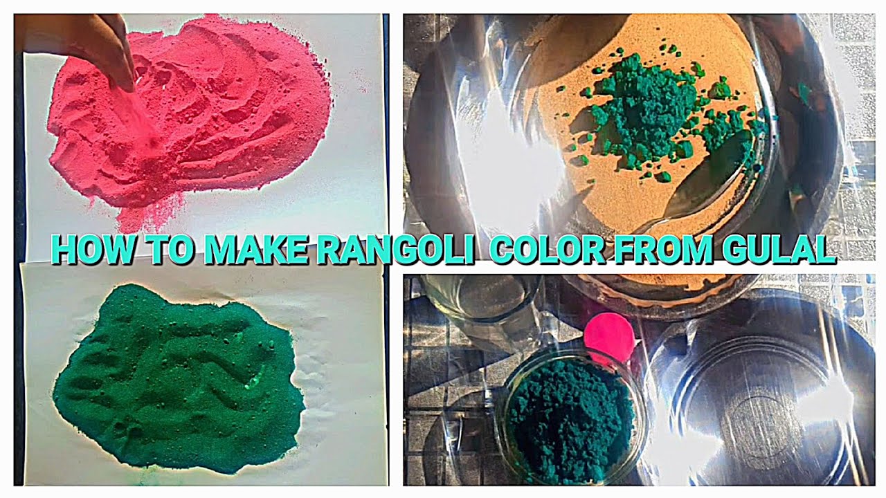 HOW TO MAKE RANGOLI COLOR FROM GULAL 💥 SECRET TRICK 💫💥 MISS