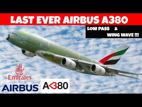[LAST EVER BUILT AIRBUS A380] LOW PASS AND Wing Wave during FIRST FLIGHT] TOULOUSE Blagnac