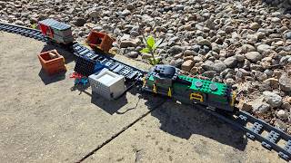 Lego Train Fireplace Layout Crashes and Bloopers! - Part 1