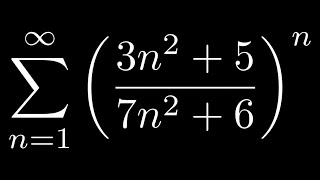 Root Test For Infinite Series Examples
