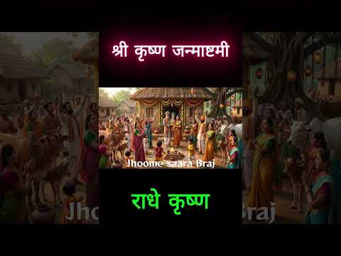 ⁣श्री कृष्ण जन्माष्टमी 🦚💙 | नंद के घर आनंद भयो | जय श्री कृष्ण 🙏 #shorts
