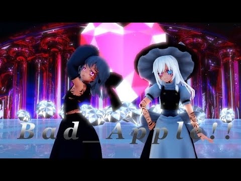 【MMD 東方】禍霊夢と禍魔理沙で[ Bad Apple!! ]