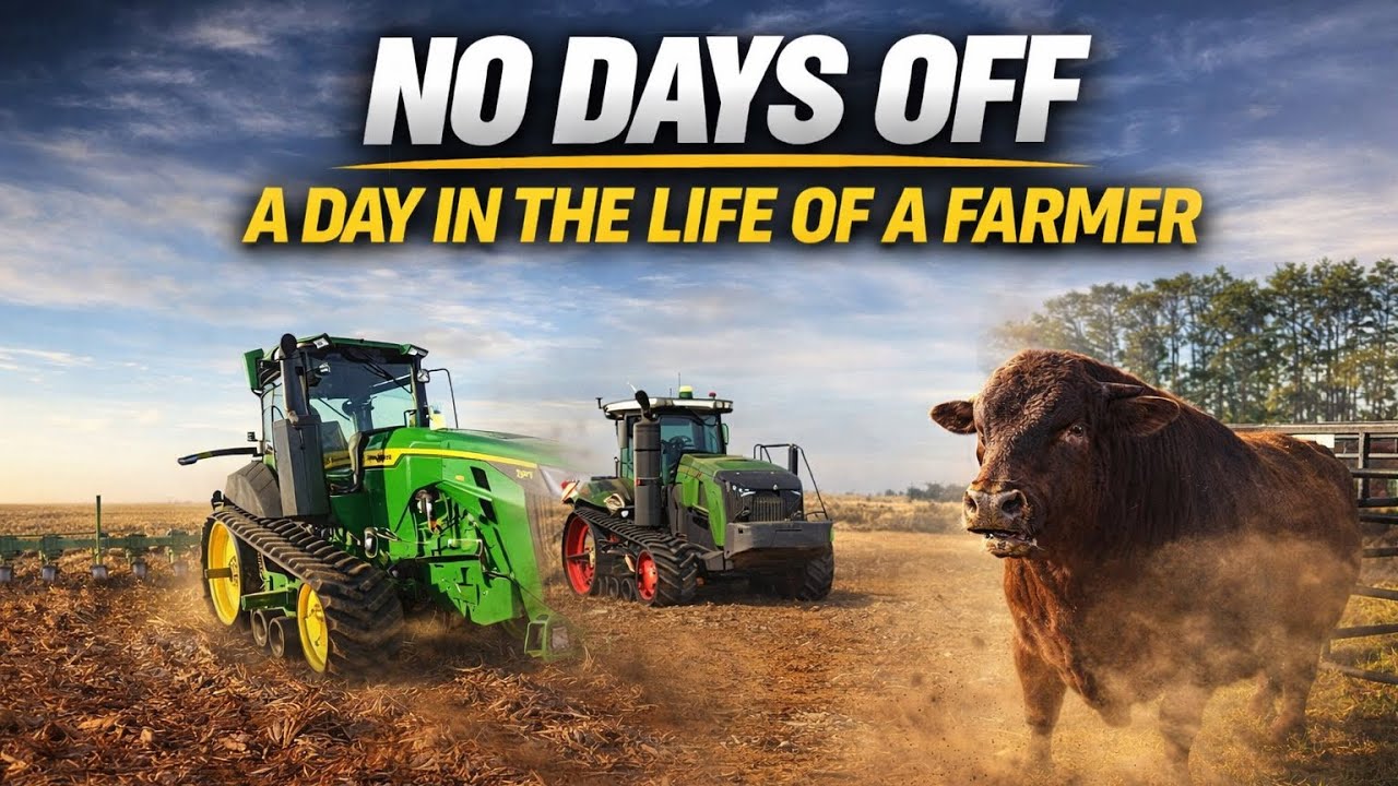 A REAL Day in the Life of a Farmer | Bonsmara Cattle & Big Tractors 🌾🐂