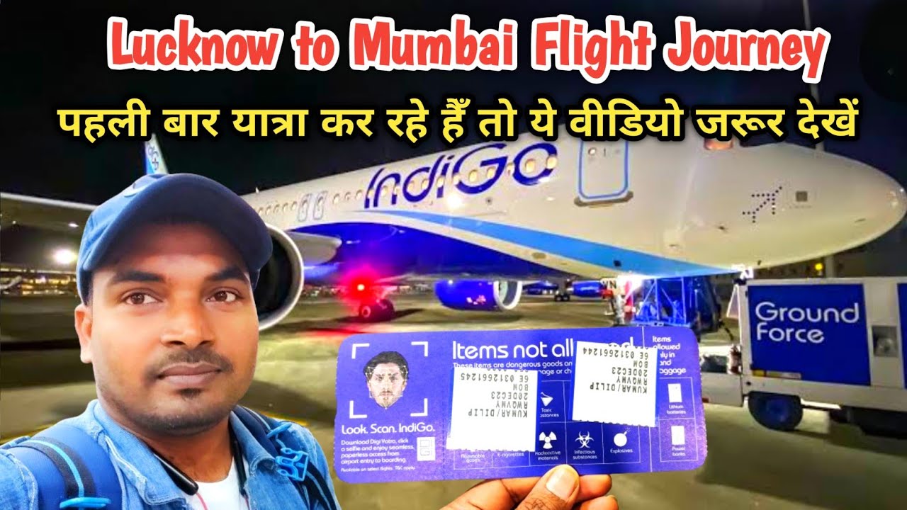 Lucknow to Mumbai flight Journey | Night flight Journey Vlog