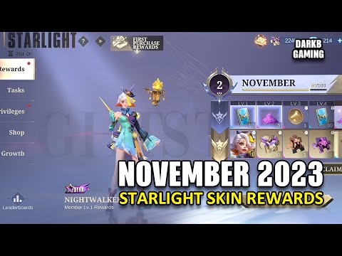 November 2023 Starlight Skin Rewards | Mobile Legends @DarkBGaming