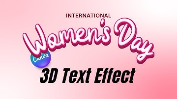 3D TEXT EFFECT FOR INTERNATIONAL WOMEN
